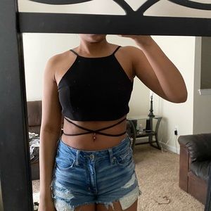 Wrap around crop top